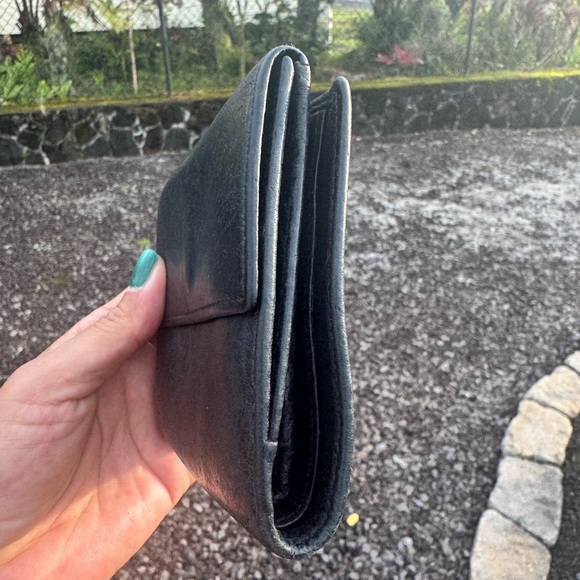 Ferragamo Gancini Leather Wallet Woven Inlay Vintage - Picture 4 of 8